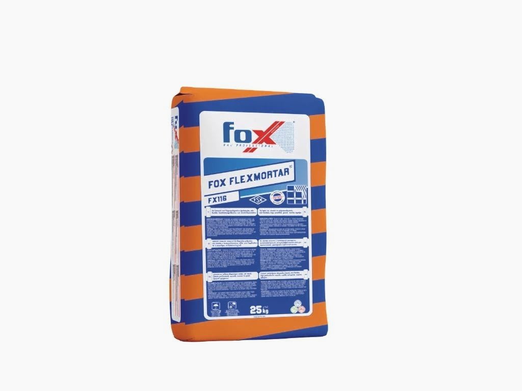 FOX FLEXMORTAR FX116 C2TES2 Seramik–Granit–Mermer Yapıştırıcısı | Süper Flex S2